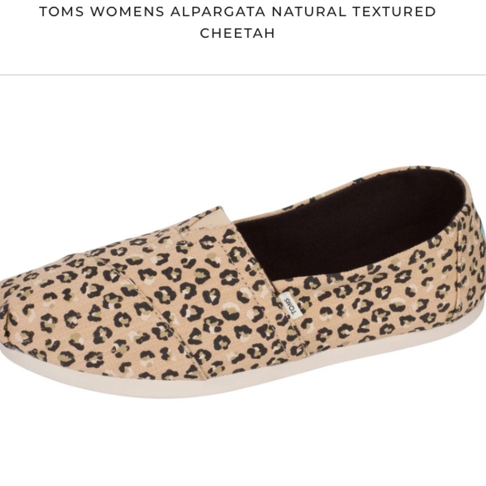 Toms Women's Alpargata Cheetah Print Slip-On - Tan Black